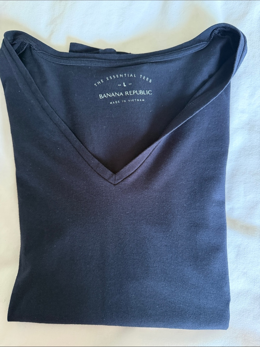 Banana Republic Navy V-Neck Short Sleeve Tee